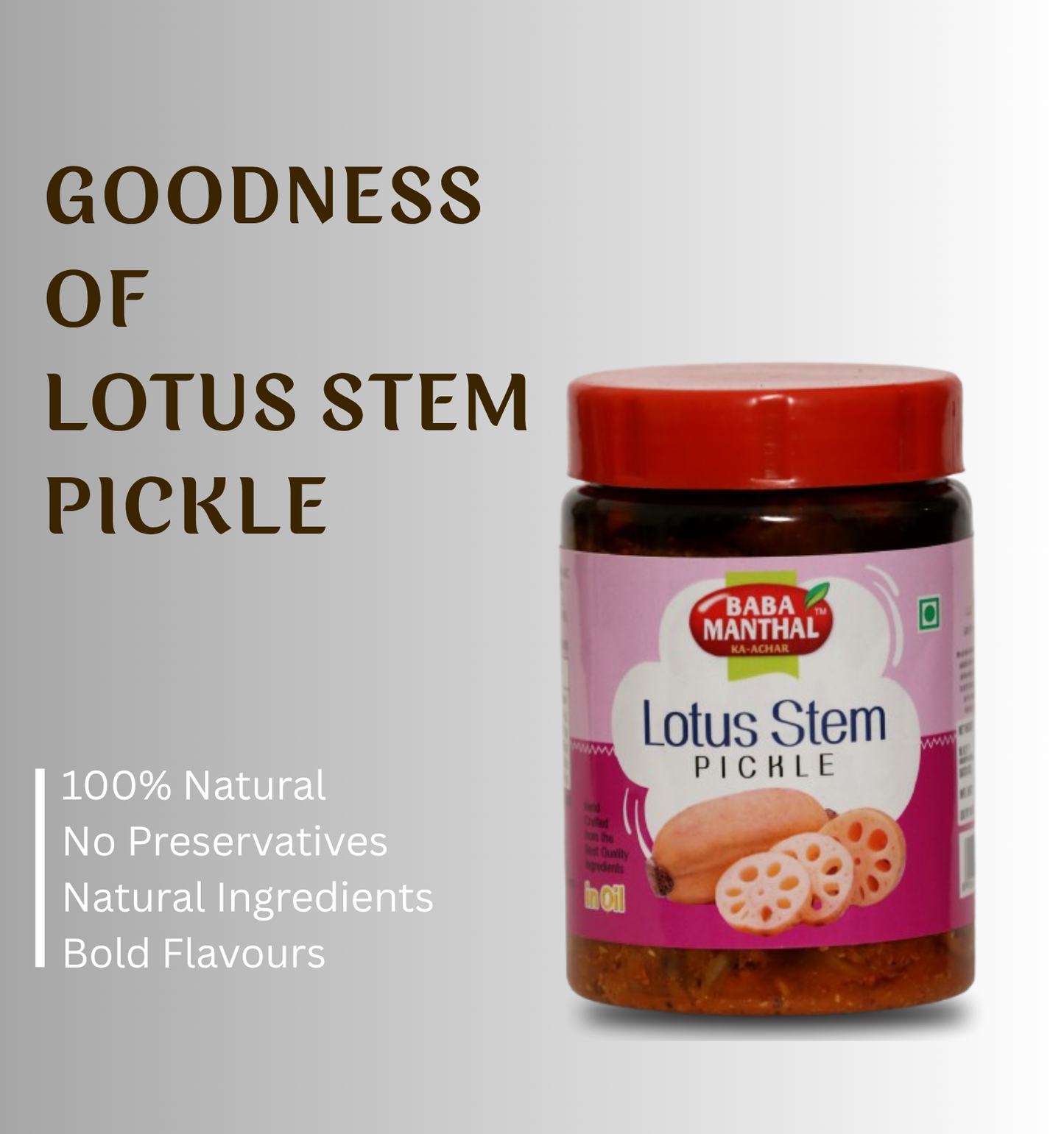 Lotus Stem Pickle (Nandru)