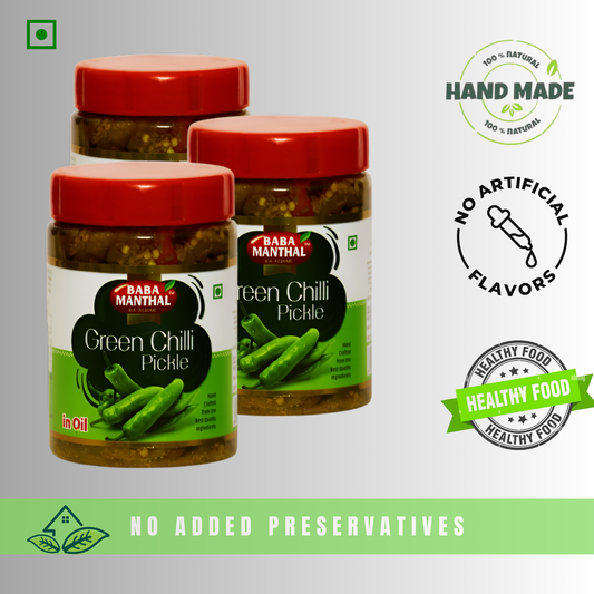 Green Chilli Pickle | Baba Manthal Ka Achar
