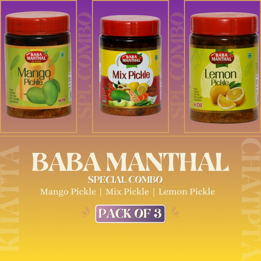 BABA MANTHAL's Special Combo ( Mango, Lemon, and Mixed )